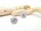 Preview: Meerjungfrau Knopf Ohrstecker Button